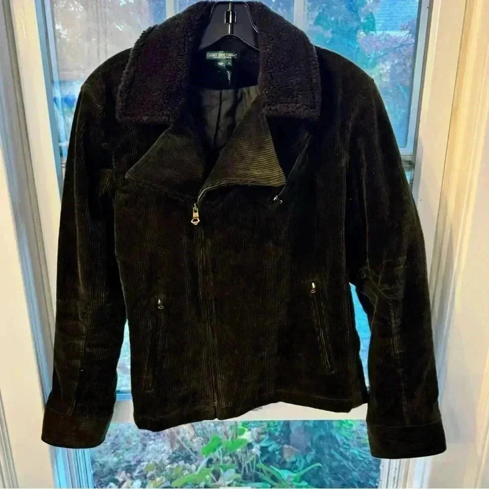 Ralph Lauren Women’s Corduroy Jacket Zip Up, Quilted Lining Olive Green Size XL - Picture 4 of 11